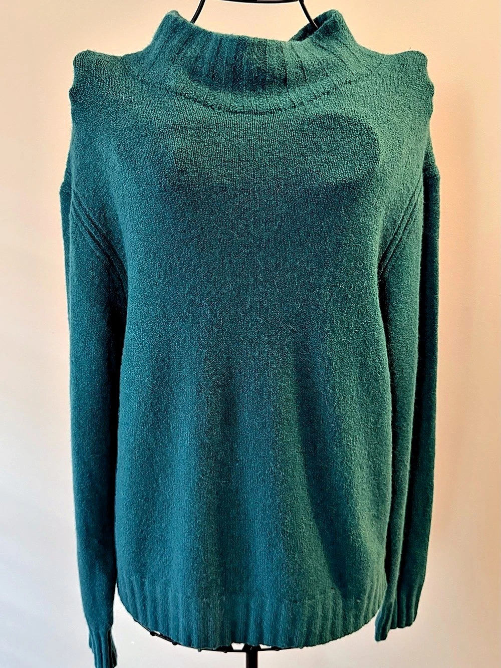 J.Crew Mockneck Sweater in Supersoft Yarn teal Turtleneck Sweater - XL